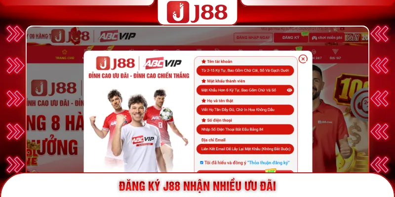 Đăng Ký J88 - Hướng Dẫn Mở Tài Khoản Chi Tiết Từ A-Z 1 Đăng ký J88 nhận nhiều ưu đãi